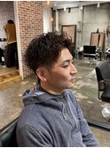 ウルフ/アッシュブラック/カルマパーマ/ベリーショート