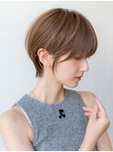 大人かわいい前髪セシルカットココアブラウンフリンジウェーブ