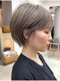 新宿 大人可愛い 20代30代40代 小顔ショートボブ 丸みショート