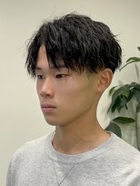 ビューエヒメ(VIEW EHIME)&nbsp;韓国風センターパートシースルーバングメンズ透明感カラー