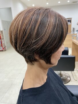 サラ 山口店(SARA) ファッショングレーカラー&ショートボブ