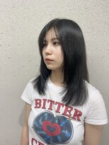 ヌークバイラヴェスト 四日市(neuk by lovest)&nbsp;韓国レイヤー　顔まわりレイヤー　straight hair