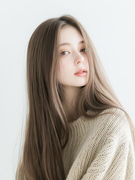 エダ 鎌倉(edA.) 小顔ロング#髪質改善#白髪ぼかし#鎌倉#40代#50代#グレージュ