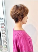 ◇大人可愛い20代30代40代50代前下がりショートボブ丸みショート