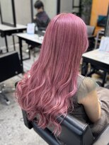 パヌポン 原宿表参道(PANUPON) ケアブリーチハイライトバレイヤージュシアピンクベージュ
