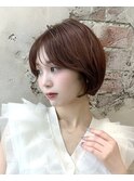 (岩田莉奈)地毛風縮毛矯正美髪髪質改善ショートボブ　新宿