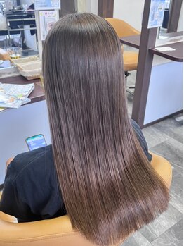 ウィズ 駅前店(With)の写真/髪質やクセを見極め、ダメージレスにこだわった施術で、扱いやすい理想のストレートヘアに導きます♪