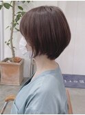 ブラウン×ショートボブ/30代40代50代