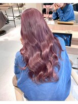 ミル 心斎橋(MIL)&nbsp;ピンクグレージュ/うるつやロングウェーブ/心斎橋