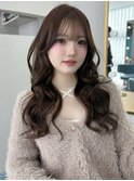 韓国ヘア/レイヤーカット/ぱっつん前髪/ワンホンレイヤー