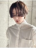 ハンサムショート/ニュアンスパーマ/丸みショート/くせ毛パーマ