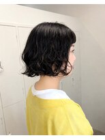 ロッカ(ROCCA) 黒髪ウェーブ×ニュアンスボブ