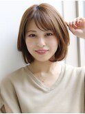 ★大人かわいいカーキグレージュシースルーマニッシュショート