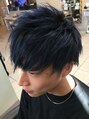 アールモンドヘア新世界&nbsp;メンズショートアッシュブルー