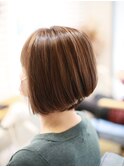 【赤羽リビーチ】大人の白髪隠しハイライト＆前下がりボブ