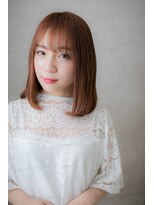 カバーヘア イヴ 戸頭店(COVER HAIR EVE) 大人可愛いベイビーピンク前下がりワンカールY戸頭10代20代30代