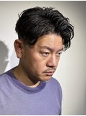 40代髪型東京barber日本橋フェードパーマスタイル！