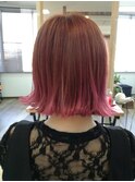 ピンクインナー裾カラー