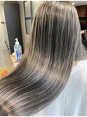 【秋カラー】コントラストハイライト×シルバーグレー