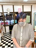ブルーポイントハイライトアシメショート