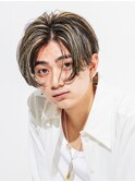 毛流れハイライトセンターパート