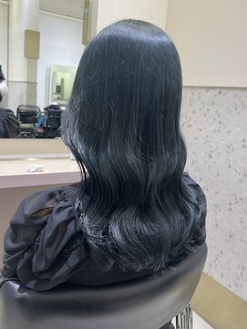 シンシェアサロン 原宿店(Qin shaire salon) ブリーチなし　ブルーカラー