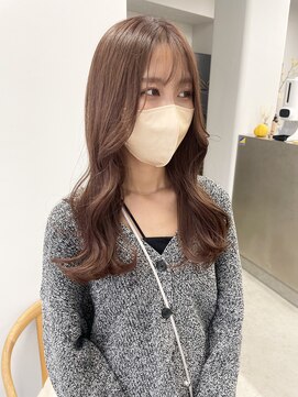 ヘアー アイス 御器所本店(HAIR ICI) マロンブラウン　ロングレイヤー　韓国風