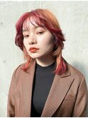 【佐藤諒】顔周りレイヤーカットウルフカットデザインカラー