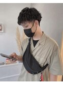 波巻きパーマ