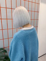 ペレ 渋谷(PELE)&nbsp;斜めバング/グレージュカラー/デザインカラー/渋谷/渋谷駅