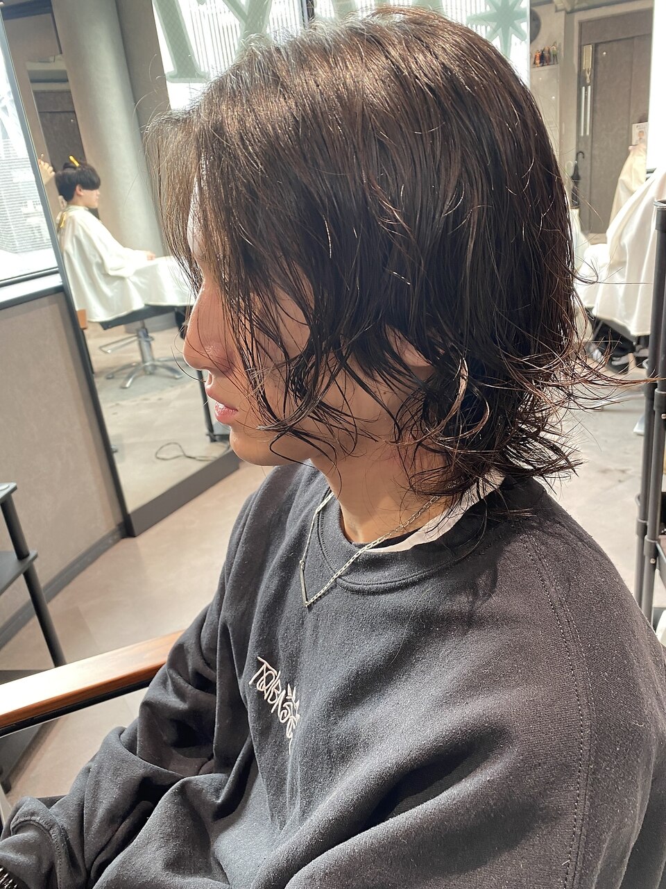 シャドウパーマカッコよすぎ😳😳 cut 6600 cut&perm14300