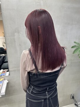 アンバー(UMBER) カシスピンク　全頭ブリーチ