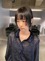 リール(rire)&nbsp;デザインカラーレイヤーカットウェットヘア夏オリーブベージュ