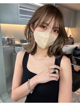 サイン 渋谷(SIGN) ザクザクレイヤーカット巻き方簡単ミディアムロング韓国表参道