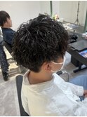 校則対応シャドウパーマ　シークレットパーマ