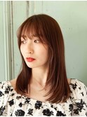 セミロングレイヤー20代/30代/40代/50代/庭瀬