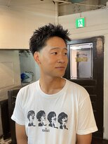ビーバイエイトジェンツ(Bee by EIGHT GENTS)&nbsp;MEN’S HAIR/ブルーブラック/フェザーパーマ/心斎橋