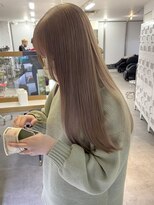 リムレスバイサンク 万代 新潟駅(LIMLESS by cinq)&nbsp;新潟駅ミルクティーベージュペールピンクベージュ顔周りレイヤー