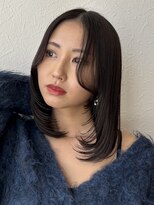 ブローチェアヴェダ&nbsp;顔まわりレイヤー［郡山美容室、アヴェダカラー、前髪］