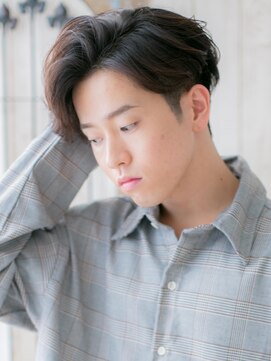 モッズヘア メン 上尾東口店(mod's hair men) 20代30代七三分け前髪パーマダークブラウン韓国マッシュa上尾