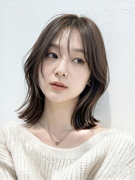 メロ 恵比寿(melo) 大人ミディアムレイヤー　白髪ぼかし　脱白髪染め 30代40代50代