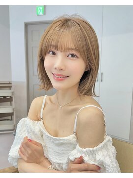 サンド クリア 横浜本店(sand clear) ショコラベージュ大人ボブ