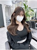 チョコブラウン×韓国風レイヤーカット
