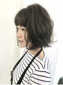 【WAKU】軽やかな雰囲気の切りっぱなしボブショコラアッシュ