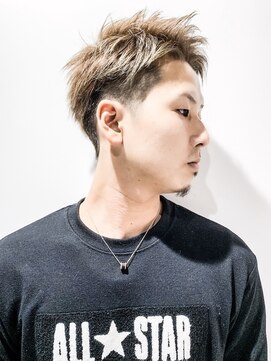 フジヤマ バーバー ショップ(FUJIYAMA BARBER SHOP) オールバック七三ツイストパーマコンマヘア