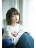 【lond printemps水野】毛先ミックス巻き切りっぱなしグラボブ