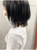 ネイビー+ウルフヘアー