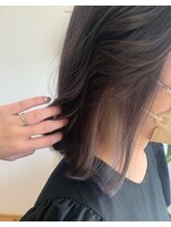 ヘアーデザインスリール(Hair Design THRIRE) イヤリングカラー/アッシュグレー/外ハネボブ/結べるボブ/暗髪