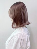アイティーバイアルバム 松戸店(IT by ALBUM) ピンクベージュ_アースカラーくびれヘアツートンカラー_ba363821