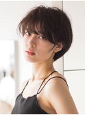マッシュショート20代30代40代大人可愛い暗髪うる艶髪青山表参道